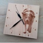 Dřevěné hodiny s fotkou nebo logem, velikost 20x20cm