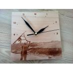 Dřevěné hodiny s fotkou nebo logem, velikost 20x20cm