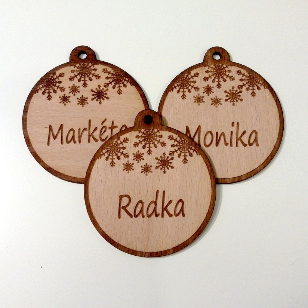 Vánoční ozdoby s vlastním textem