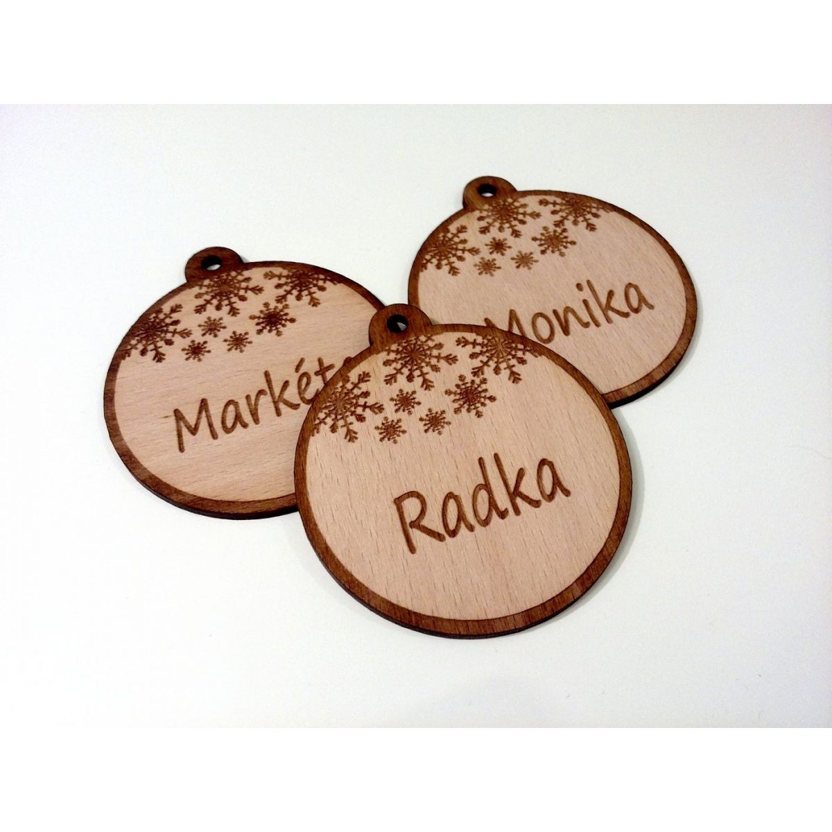 Vánoční ozdoby s vlastním textem