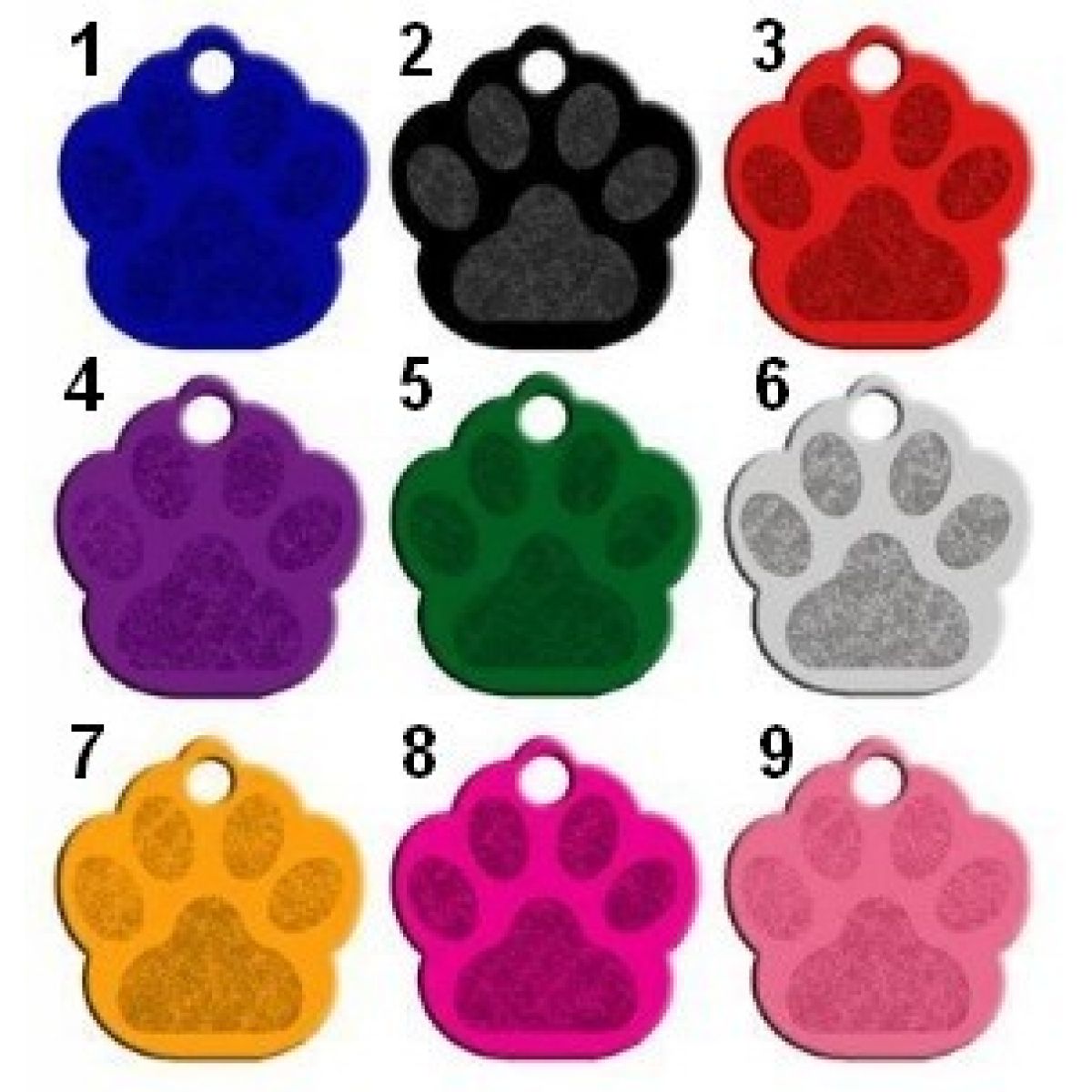 Psí známka - tlapka - různé barvy