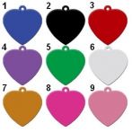 Psí známka - srdce - různé barvy