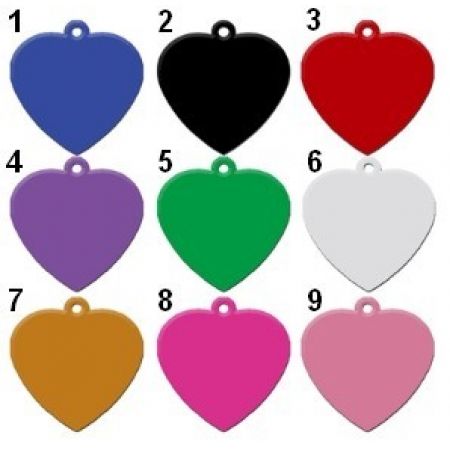 Psí známka - srdce - různé barvy