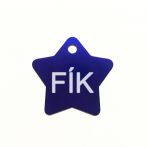 Psí známka - hvězda - různé barvy