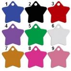 Psí známka - hvězda - různé barvy