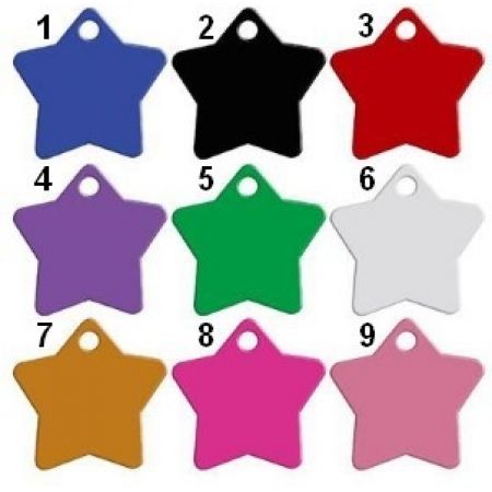 Psí známka - hvězda - různé barvy