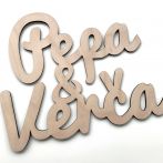 Dřevěná jmenovka - dvě jména