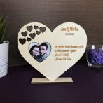 Srdce s citátem a fotkou