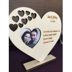 Srdce s citátem a fotkou