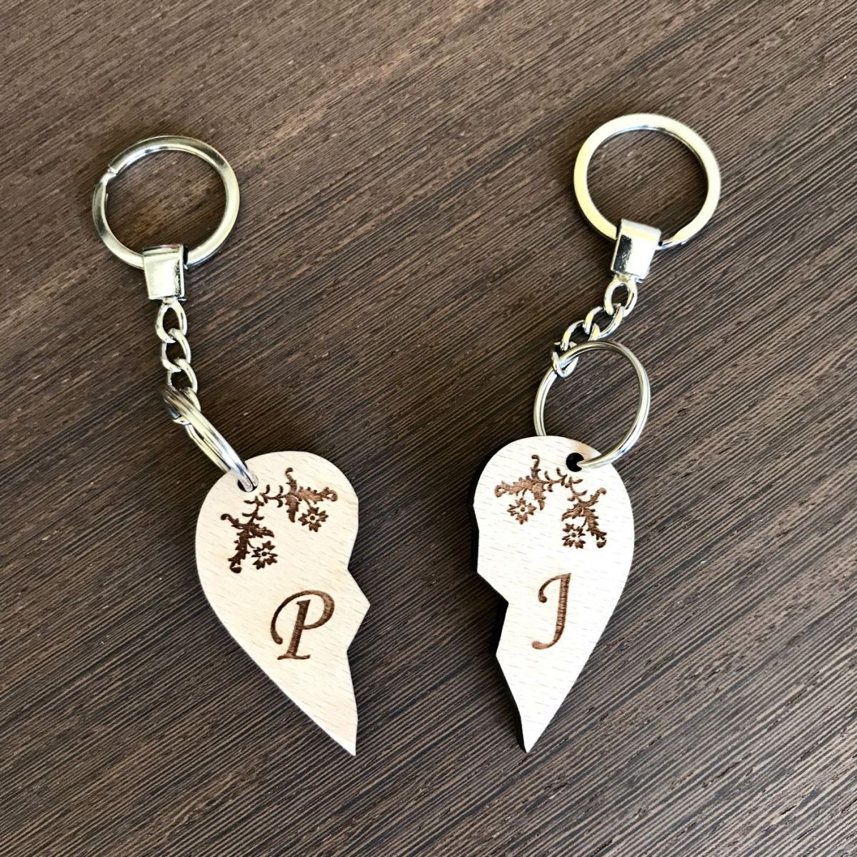 Přívěšek na klíče - Srdce pro pár