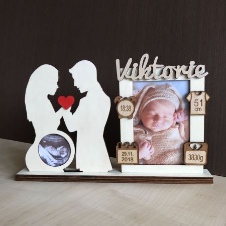 Rámeček na fotky - Narození dítěte + ultrazvuk