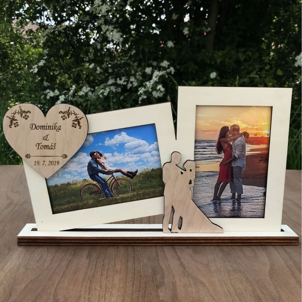 Rámeček na 2 fotky - svatební motiv