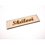 Cedulka na dveře - dřevěná hranatá