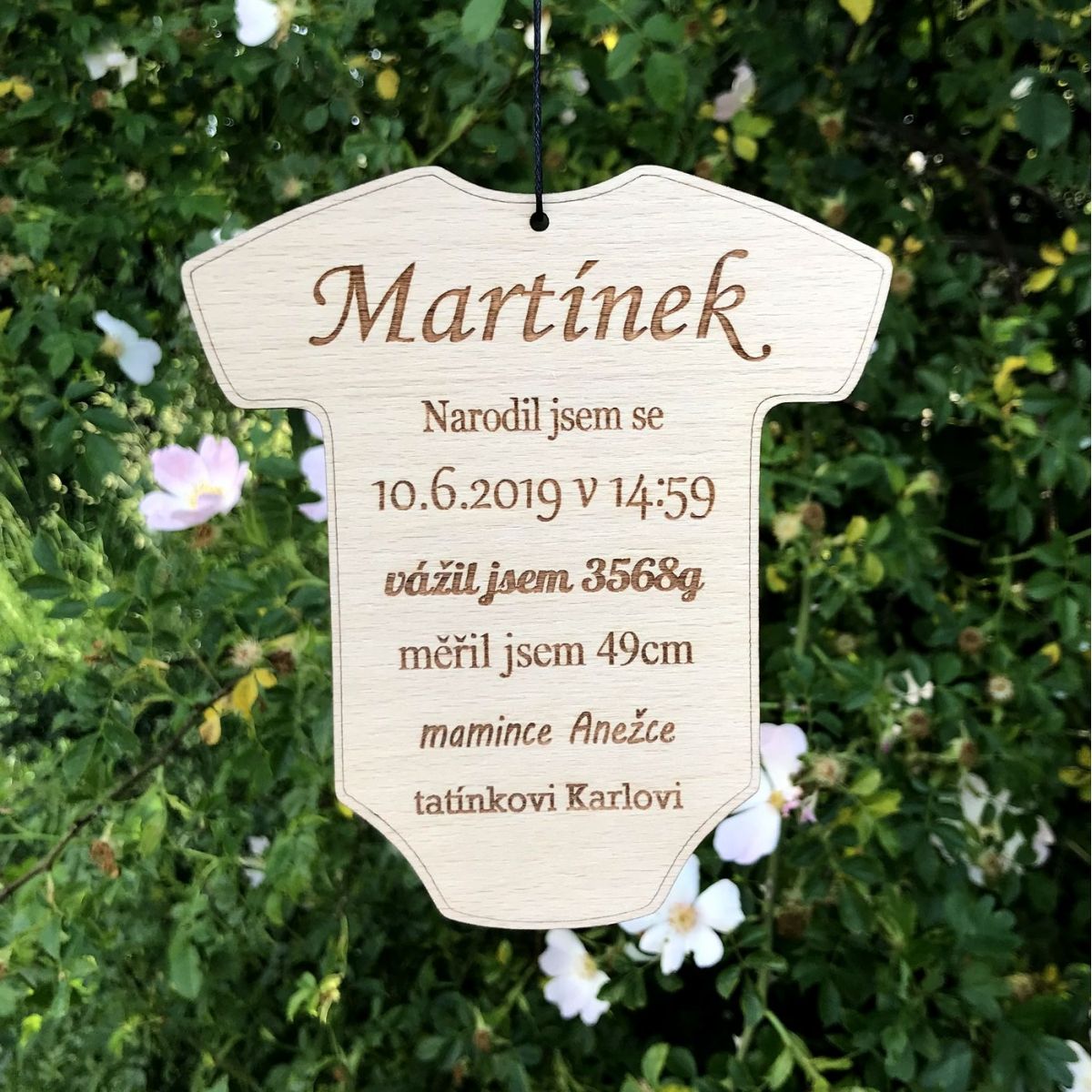 Narození dítete - oznámení