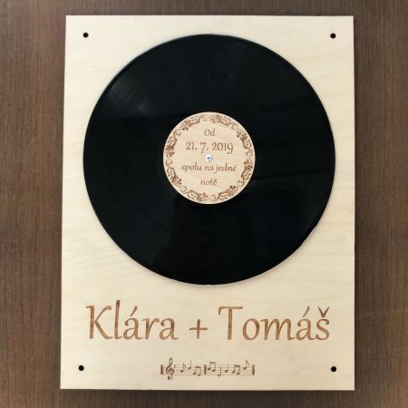 Gramofonová deska - kniha hostů (guestbook)