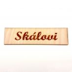 Cedulka na dveře - dřevěná hranatá